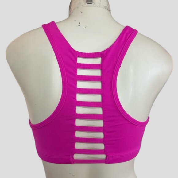 Victoria’s Secret PINK Bright Neon Pink Cut Out Ultimate Unlined Sports Bra - Picture 4 of 10